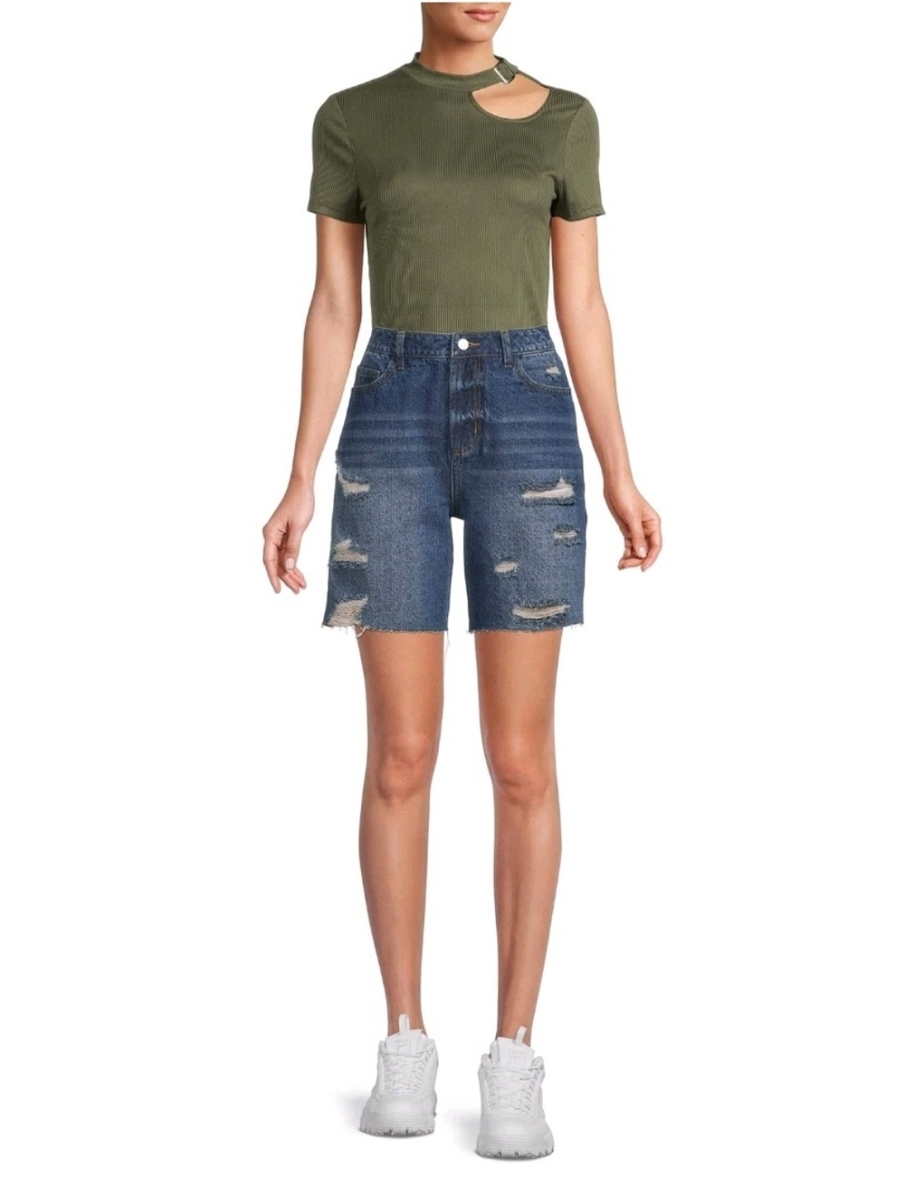 No Boundaries 90s Dark Wash Boyfriend Denim Shorts
